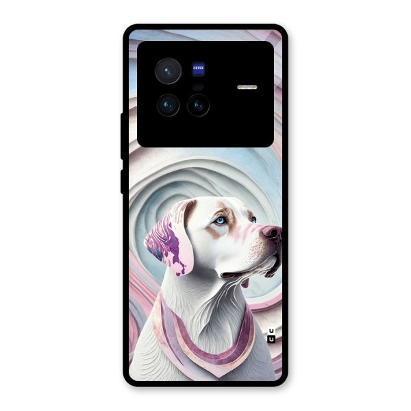 Eye Dog illustration Glass Back Case for Vivo X80