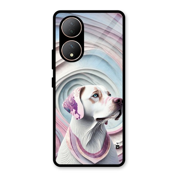 Eye Dog illustration Glass Back Case for Vivo Y100A