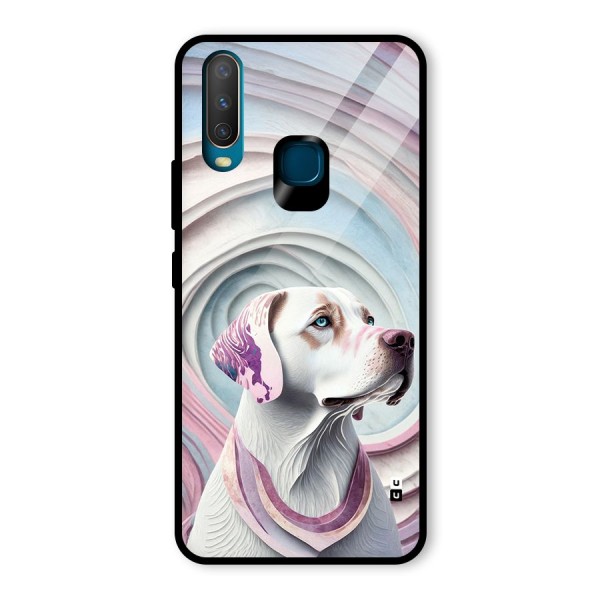 Eye Dog illustration Glass Back Case for Vivo Y15