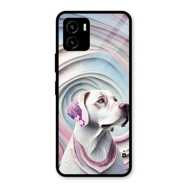 Eye Dog illustration Glass Back Case for Vivo Y15s