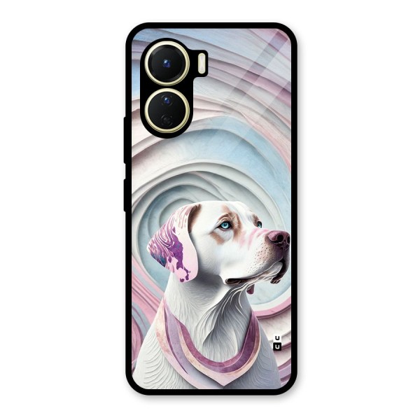 Eye Dog illustration Glass Back Case for Vivo Y16