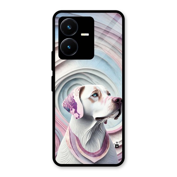 Eye Dog illustration Glass Back Case for Vivo Y22