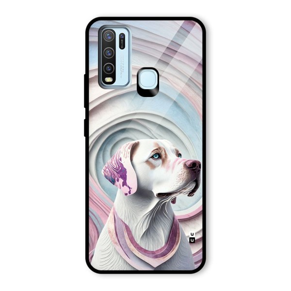 Eye Dog illustration Glass Back Case for Vivo Y30