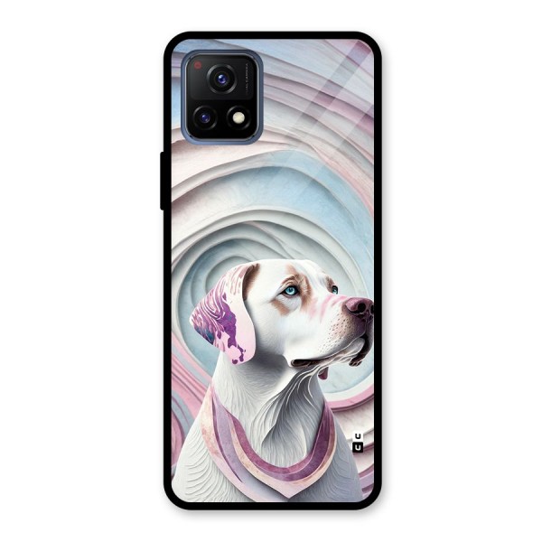 Eye Dog illustration Glass Back Case for Vivo Y72 5G