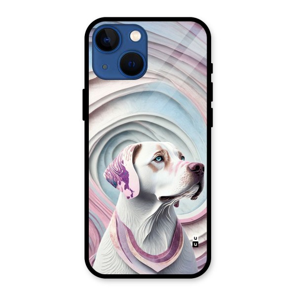 Eye Dog illustration Glass Back Case for iPhone 13 Mini