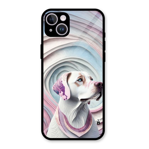 Eye Dog illustration Glass Back Case for iPhone 14 Plus