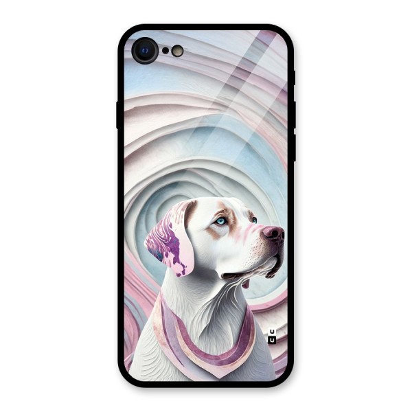 Eye Dog illustration Glass Back Case for iPhone 8