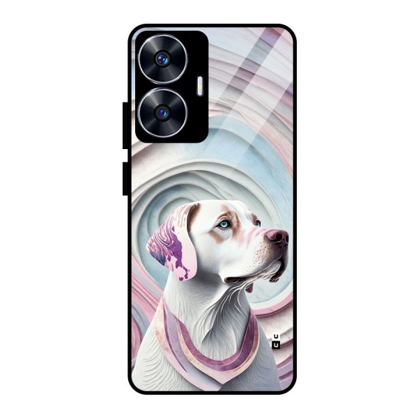 Eye Dog illustration Glass Back Case for realme C55