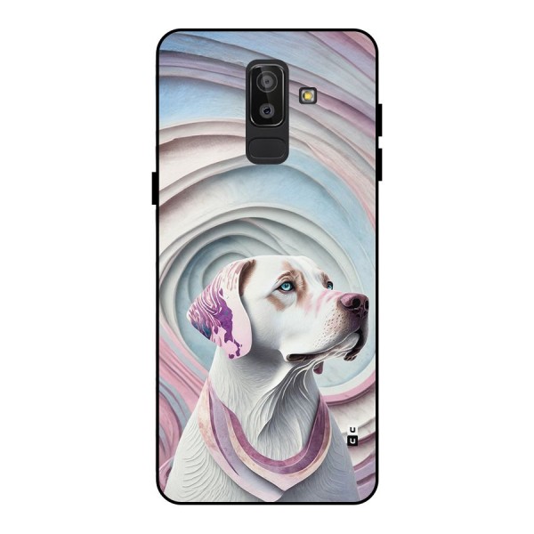 Eye Dog illustration Metal Back Case for Galaxy J8