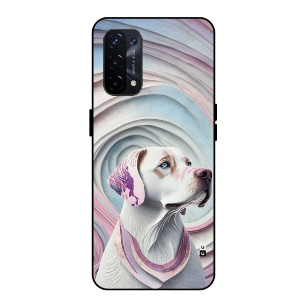 Eye Dog illustration Metal Back Case for Oppo A74 5G