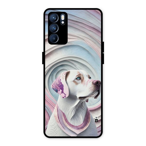 Eye Dog illustration Metal Back Case for Oppo Reno6 5G