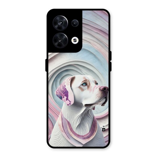 Eye Dog illustration Metal Back Case for Oppo Reno8 5G