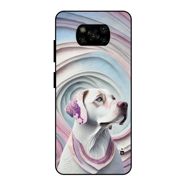 Eye Dog illustration Metal Back Case for Poco X3