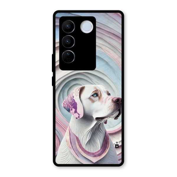 Eye Dog illustration Metal Back Case for Vivo V27 Pro