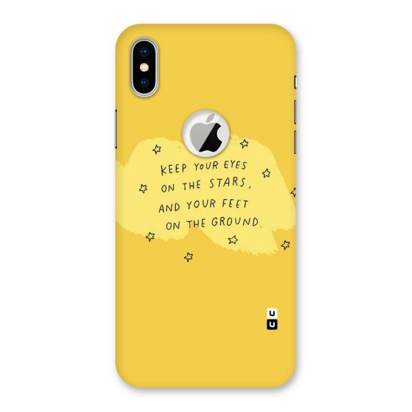 Eyes On Stars Back Case for iPhone X Logo Cut