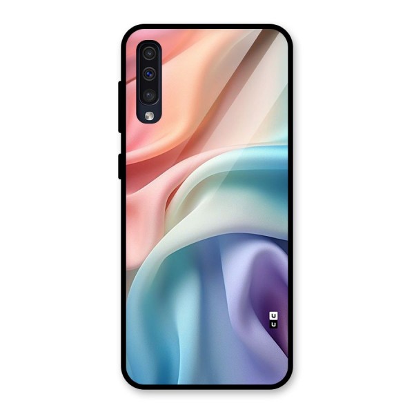 Fabric Pastel Glass Back Case for Galaxy A50s