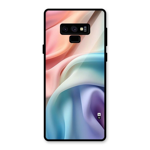 Fabric Pastel Glass Back Case for Galaxy Note 9