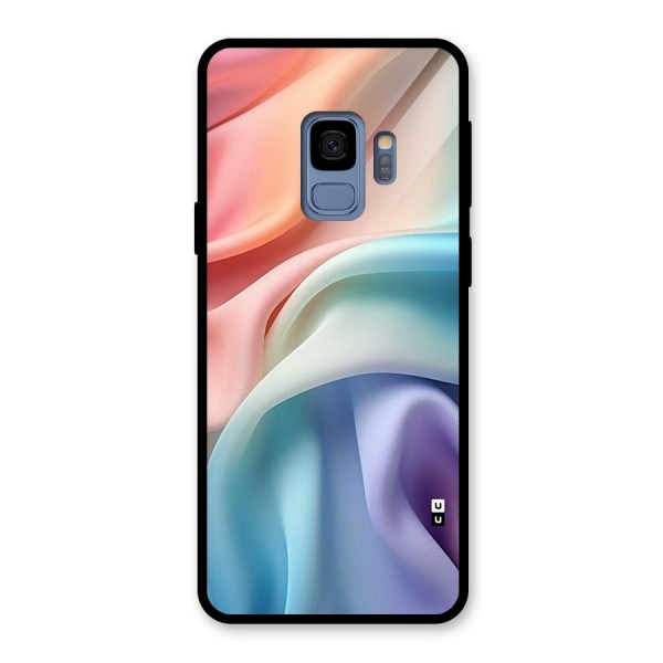 Fabric Pastel Glass Back Case for Galaxy S9