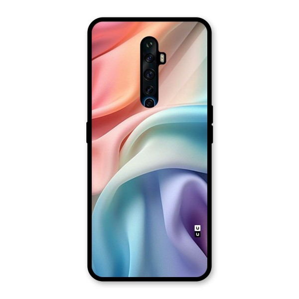 Fabric Pastel Glass Back Case for Oppo Reno2 Z