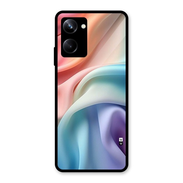 Fabric Pastel Glass Back Case for Realme 10 Pro