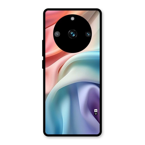 Fabric Pastel Glass Back Case for Realme 11 Pro