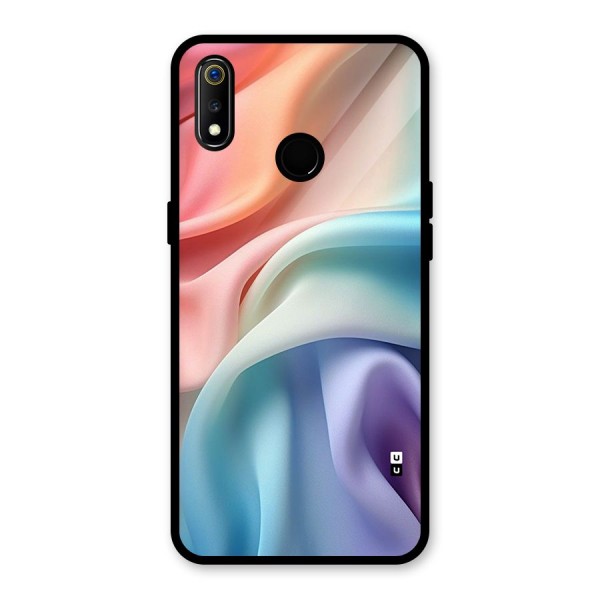 Fabric Pastel Glass Back Case for Realme 3