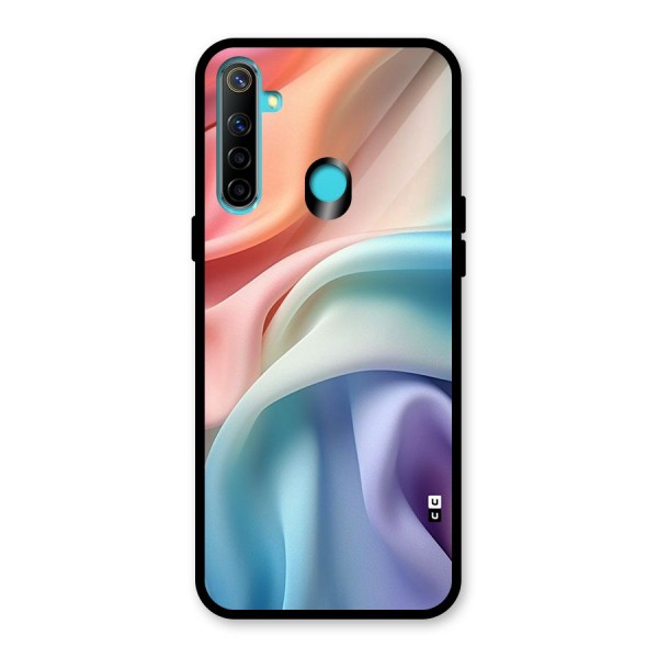 Fabric Pastel Glass Back Case for Realme 5