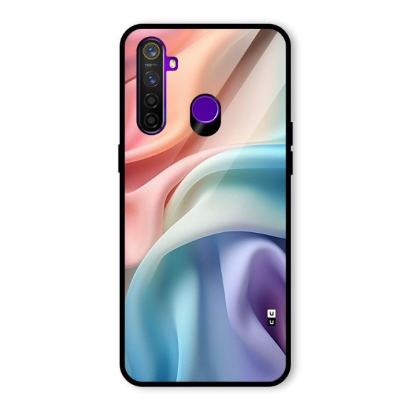 Fabric Pastel Glass Back Case for Realme 5 Pro