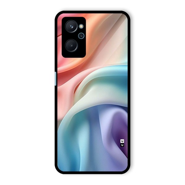 Fabric Pastel Glass Back Case for Realme 9i