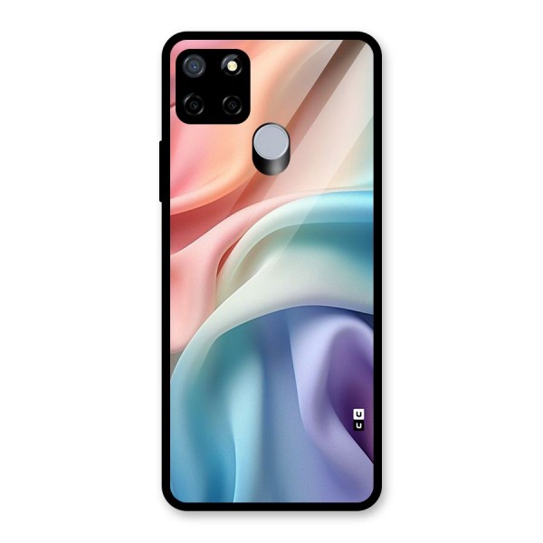 Fabric Pastel Glass Back Case for Realme C15