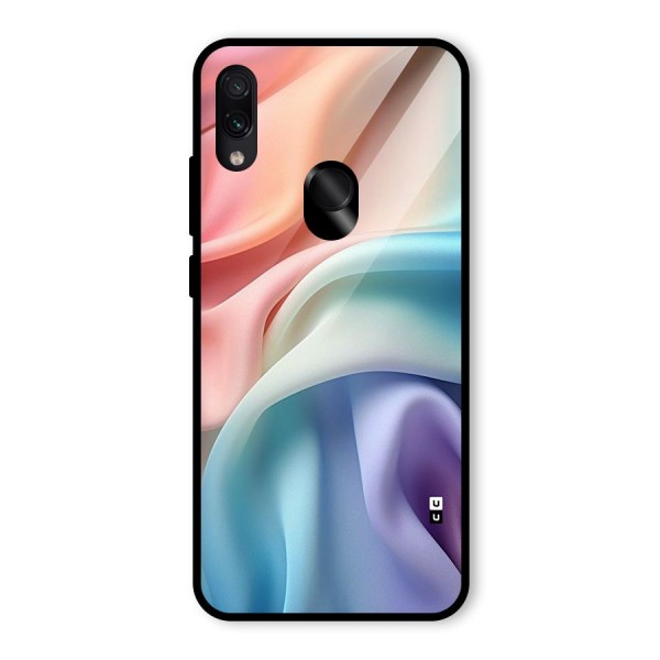 Fabric Pastel Glass Back Case for Redmi Note 7