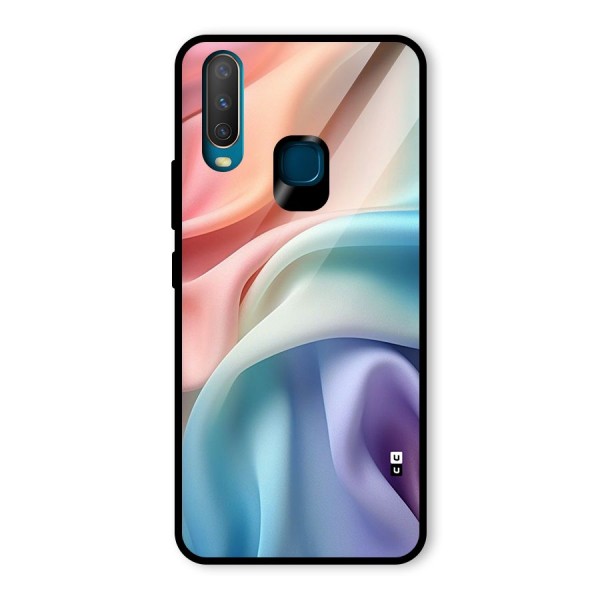 Fabric Pastel Glass Back Case for Vivo Y12