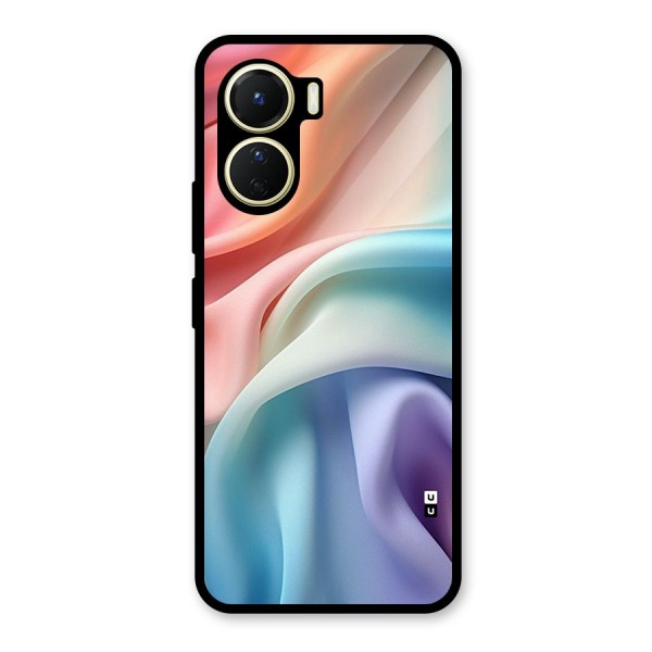 Fabric Pastel Glass Back Case for Vivo Y16