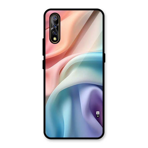 Fabric Pastel Glass Back Case for Vivo Z1x