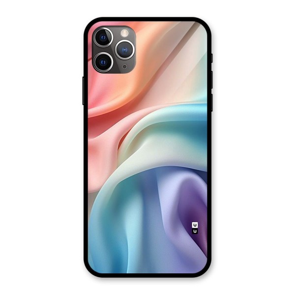 Fabric Pastel Glass Back Case for iPhone 11 Pro Max