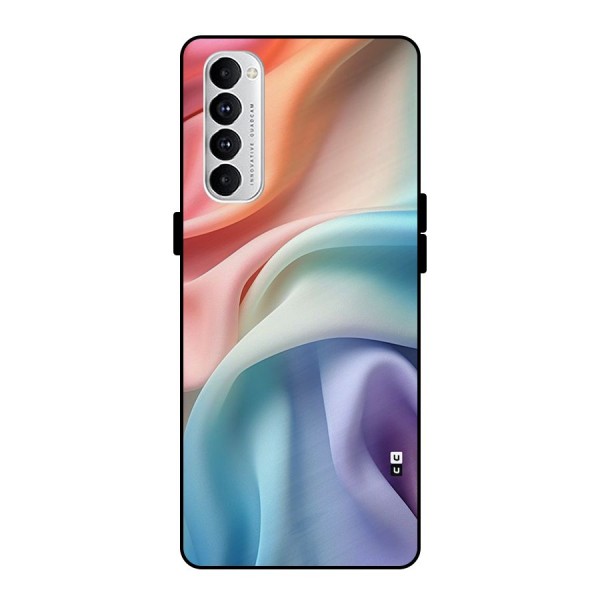 Fabric Pastel Metal Back Case for Oppo Reno4 Pro