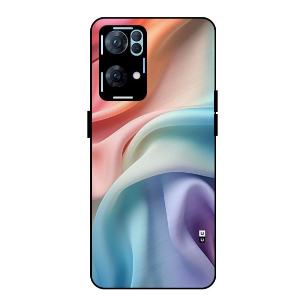 Fabric Pastel Metal Back Case for Oppo Reno7 Pro 5G