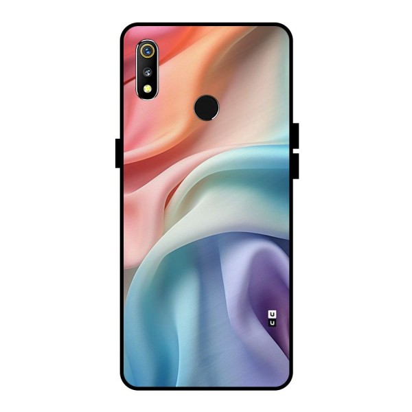 Fabric Pastel Metal Back Case for Realme 3