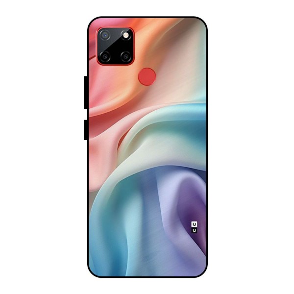 Fabric Pastel Metal Back Case for Realme C12