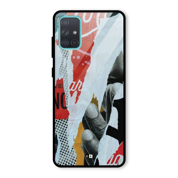 Fabulous Paper Cutout Glass Back Case for Galaxy A71