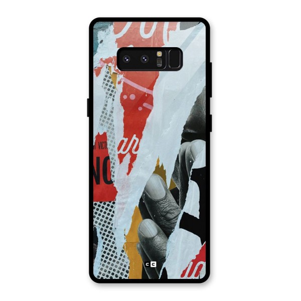 Fabulous Paper Cutout Glass Back Case for Galaxy Note 8