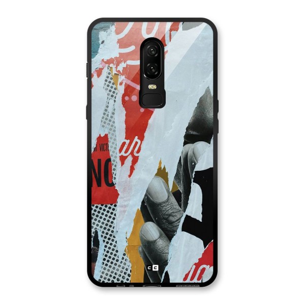 Fabulous Paper Cutout Glass Back Case for OnePlus 6