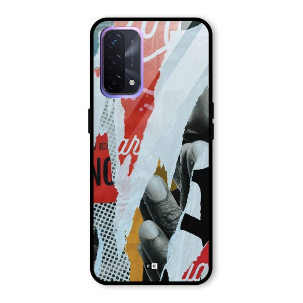 Fabulous Paper Cutout Glass Back Case for Oppo A74 5G