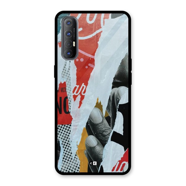 Fabulous Paper Cutout Glass Back Case for Oppo Reno3 Pro