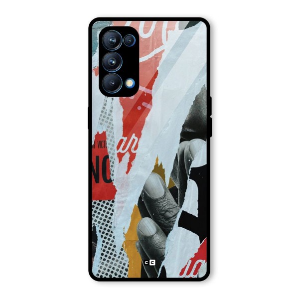 Fabulous Paper Cutout Glass Back Case for Oppo Reno5 Pro 5G