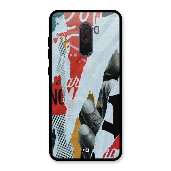 Fabulous Paper Cutout Glass Back Case for Poco F1