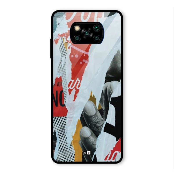 Fabulous Paper Cutout Glass Back Case for Poco X3 Pro