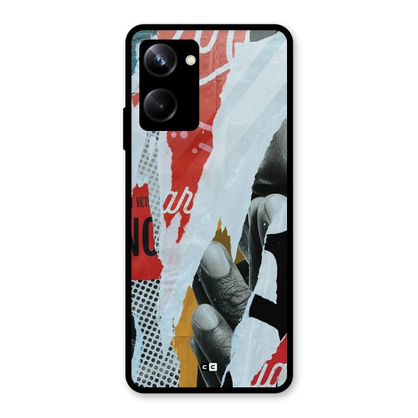 Fabulous Paper Cutout Glass Back Case for Realme 10 Pro