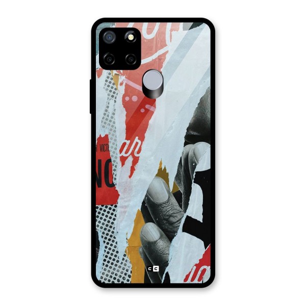 Fabulous Paper Cutout Glass Back Case for Realme C15