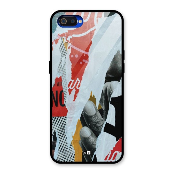 Fabulous Paper Cutout Glass Back Case for Realme C2